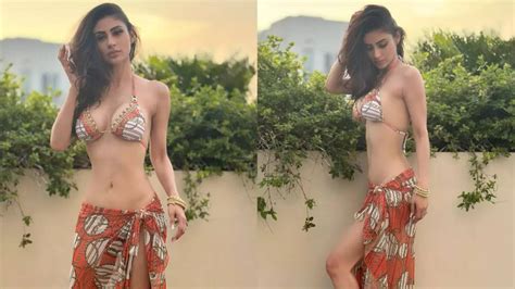 Mouni Roy Looks Smoking Hot In Printed Bikini And Sarong Asks Fans Isn T It Wild