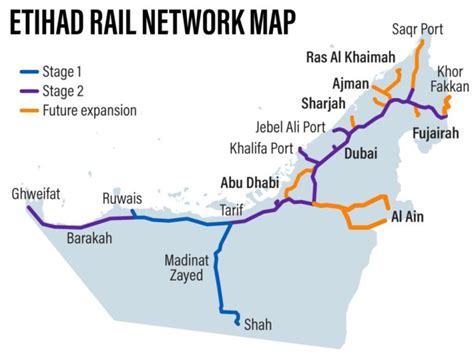 Etihad Rail Route Map