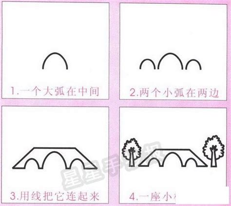 家乡的桥塔简笔画 家乡的桥塔简笔画怎么画 天马图吧