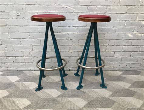 Vintage Pair Of Barstools Metal 779 Home Metal Bar Stools Bar