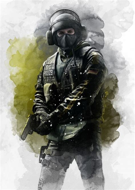 Rainbow Six Siege Watercolour Operators Bandit Displate Artwork By