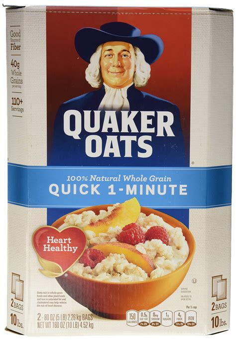 Quaker Oats Quick 1 Minute Oatmeal 25 Lb Buy Online In United Arab