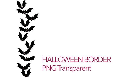 Halloween Bats - Vampire Border Clipart Graphic by Milaski · Creative ...