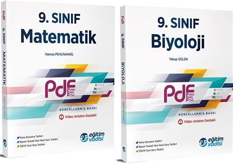 Eğitim Vadisi 9 Sınıf Matematik Biyoloji Pdf Seti 2 Kitap 2023 idefix