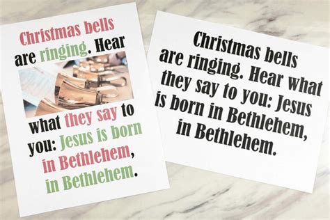 Christmas Bells Flip Chart & Lyrics - Primary Singing