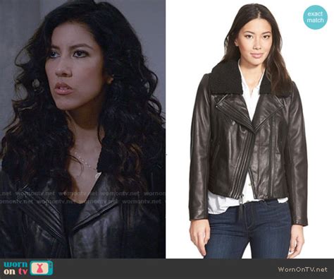 Wornontv Rosas Leather Jacket With Shearling Collar On Brooklyn Nine