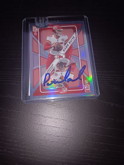 Patrick Mahomes Autographed Card With Coa - Etsy