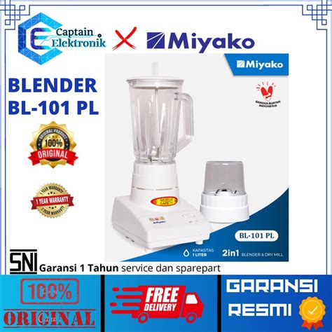 Jual MIYAKO Blender Plastic 1 Liter 2in1 BL 101 PL BL 101PL PL