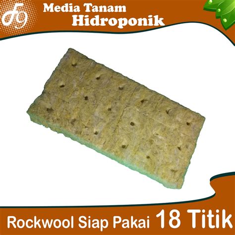 Jual Rockwool Media Tanam Hidroponik Siap Pakai Titik Lubang Tanam