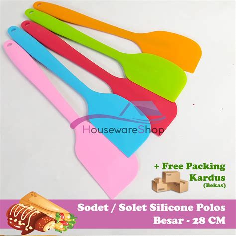 Jual Spatula Anti Lengket Solet Silikon Tahan Panas Warna Cm