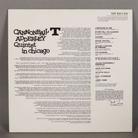 Cannonball Adderley Quintett In Chicago Vinyl 180 Gram