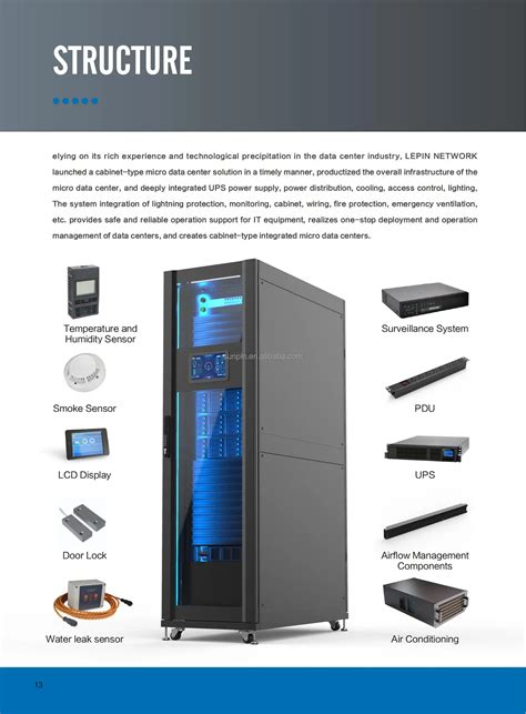 Smart Server Rack Cooling System Modular Data Center Solutions Cabinets ...