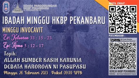 Ibadah Live Streaming Hkbp Pekanbaru Minggu Invocavit Februari