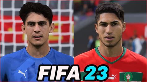 FIFA 23 ALL MOROCCO PLAYERS REAL FACES YouTube