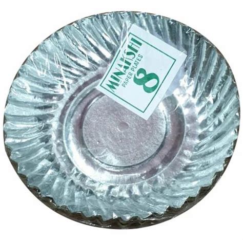 8 Inch Disposable Silver Foil Paper Plates At Rs 10 Pack In Nagpur ID