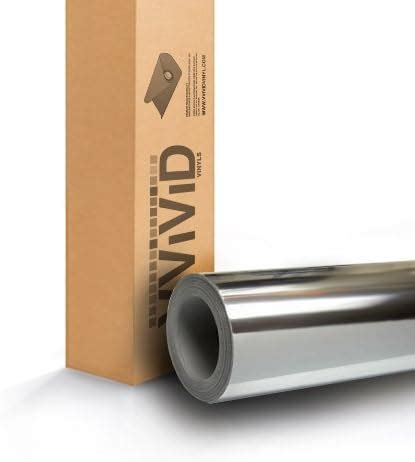 VViViD Gloss Chrome Silver Vinyl Wrap Adhesive Film Roll Air Release