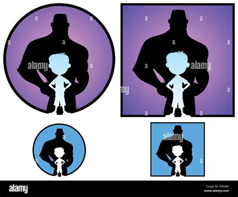 Conceptual Illustration Of Little Boy With Grown Man Shadow In 4