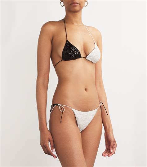 Womens Oséree multi Embellished Triangle Bikini Harrods CountryCode