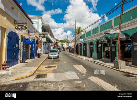 Shopping District Downtown Charlotte Amalie St Thomas Us Virgin