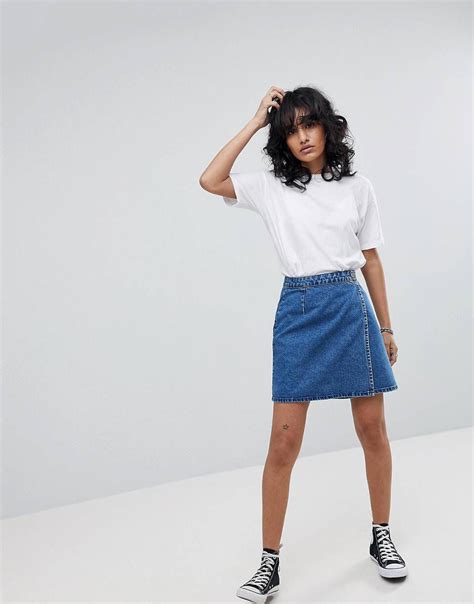 Denim Mini Blue Denim Jeans Queenstown Asos Pop Fashion Blue