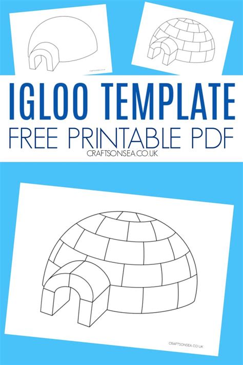 An Igloo Template For Kids To Color With The Text Free Printable