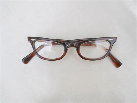 Vintage Mod Cateye Glasses 1960s Tortoise By Lunajunctionvintage