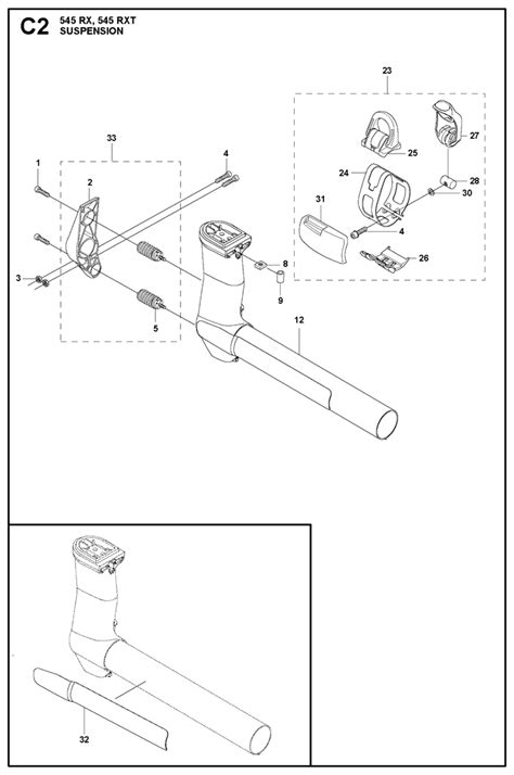 Husqvarna 545RXT Brushcutter – Suspension | Lawn & turfcare machinery parts