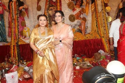 Rani Mukerji And Kajol Devgn In Traditional Sarees For Durga Puja