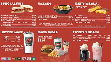 Ritzy S Of Owensboro Menu