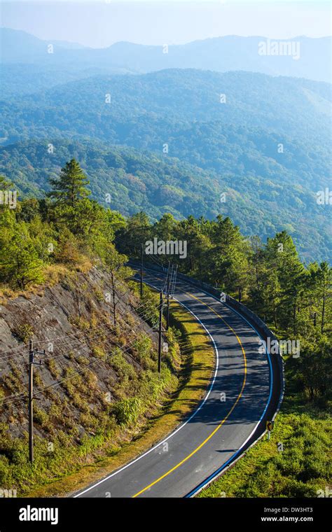 mountain road   scenic mountain view stock photo alamy