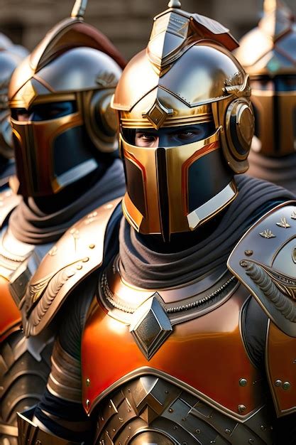 Premium AI Image | Spartan army Spartans dressed in armor march in ...