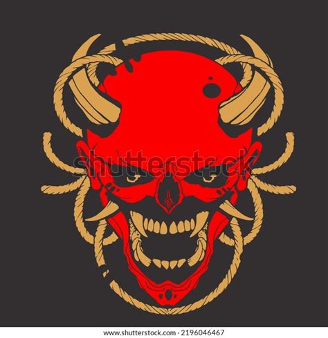 This Devil Face Art Tattoo Stock Illustration 2196046467 | Shutterstock