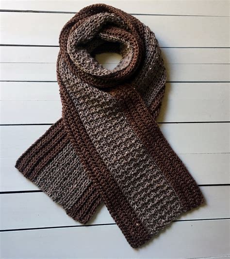 Mans Crochet Scarf Pattern Crochet Scarf Patterns For Men Etsy