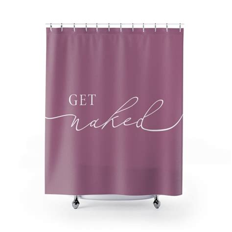 Get Naked Pink Shower Curtain Pink Get Naked Shower Curtain Etsy