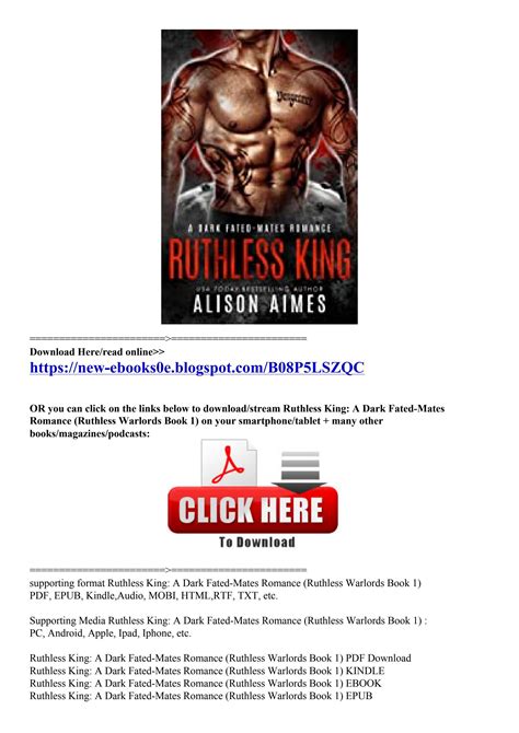 Download Book Ruthless King A Dark Fated Mates Romance Ruthless