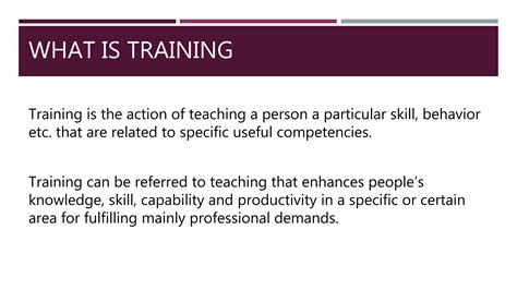 Differences Between Teaching And Training Ppt