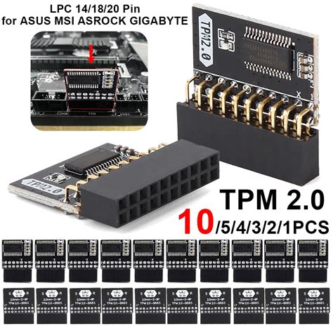 Pcs Tpm Encryption Security Module Board Gb For Asus Asrock