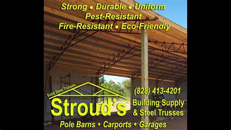 Pole Barn Kits With Steel Trusses American Made Youtube