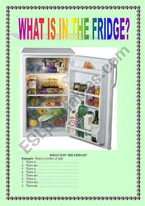 What Is In The Fridge ESL Worksheet By 8moon5