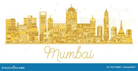 Mumbai Silhouette Design City Vector Art Cartoondealer