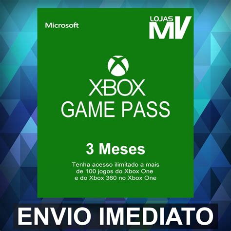 Xbox Game Pass 3 Meses Código De 25 Digitos Xbox One Oficial R 12500 Em Mercado Livre