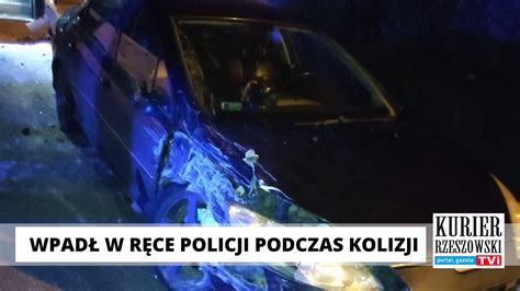 Był poszukiwany spowodował kolizję i nie miał prawa jazdy Kurier