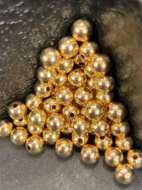 6mm 1 20 14kt Gold Filled Seamless Round Beads Wholesale Etsy