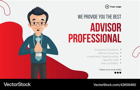 advisor professional landscape banner design vector image