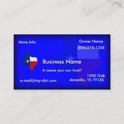 Browse Texas Themed Business Cards Card Bee