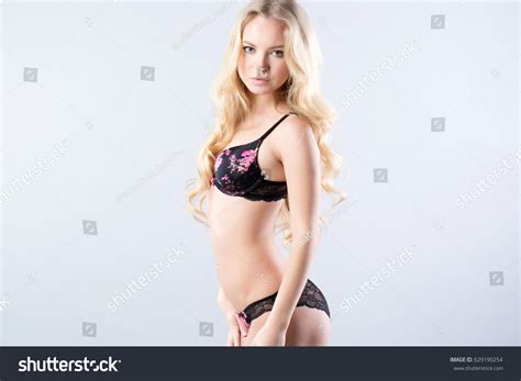 Portrait Sexy Blonde Lingerie Isolated Stock Photo Shutterstock