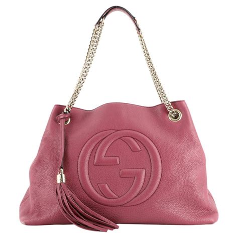 Gucci Soho Chain Strap Shoulder Bag Leather Medium For Sale At 1stdibs