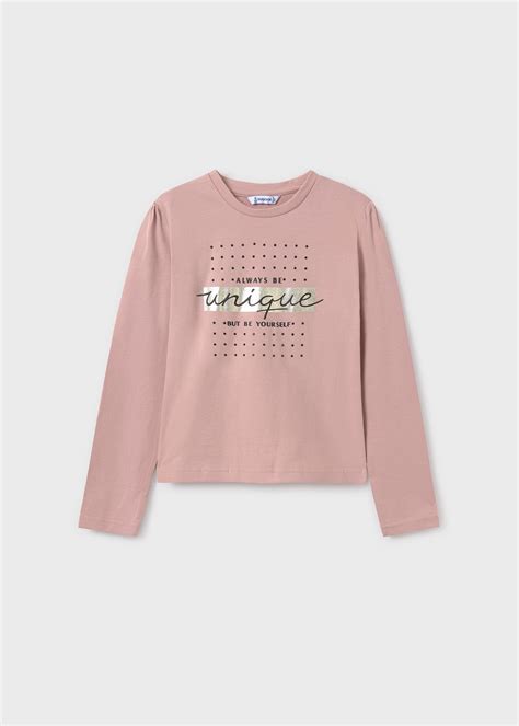 Camiseta básica texto chica Nude Mayoral
