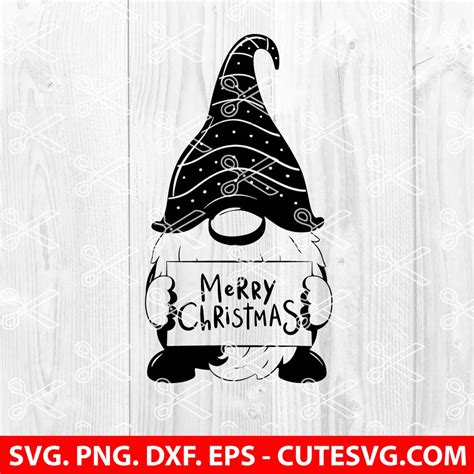 Christmas Gnome SVG Cut File, Christmas SVG, Merry Christmas SVG