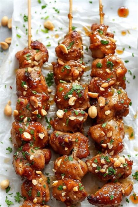 Honey Garlic Chicken Skewers BeCentsational